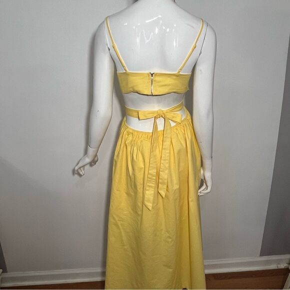 NWT All About May  Bon Voyage‎ Yellow Cut-Out Sides Tie Back Sundress -- 6 - Picture 9 of 16